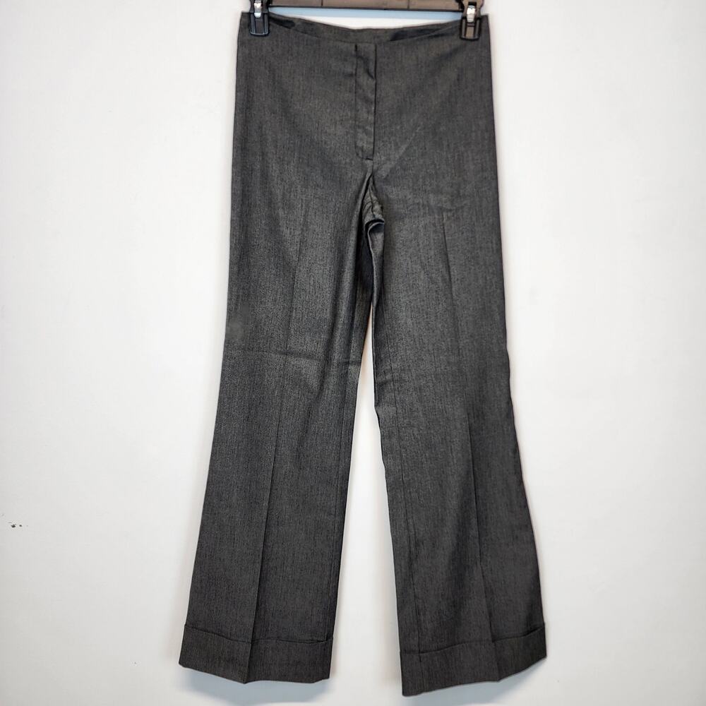 United Colors of Benetton Trouser Pants Womens Size 28 Gray Wide Leg Vintage Y2K